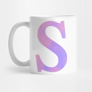 The Letter S Pink and Purple Design Mug